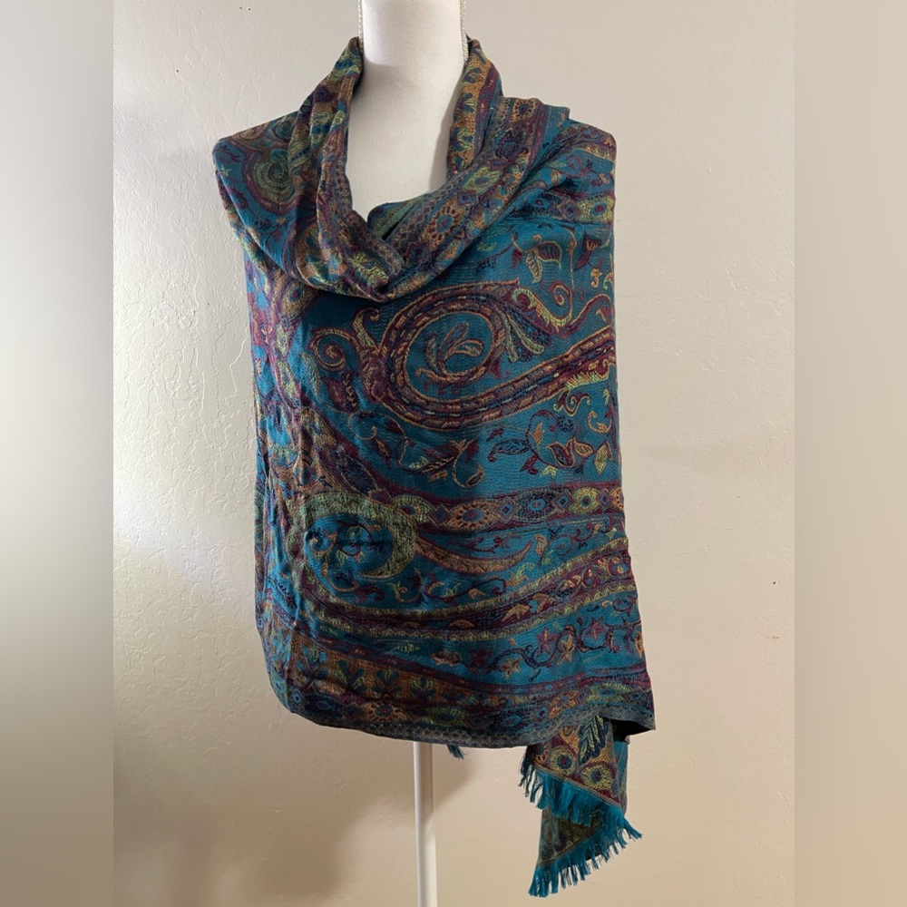 Colorful cashmere shawl